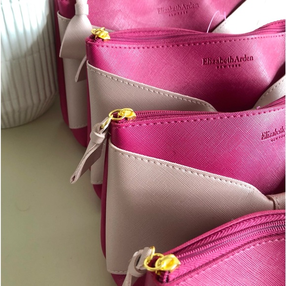 Elizabeth Arden Set of 4 four Matching clutches makeup bags small purse pink - Picture 6 of 14